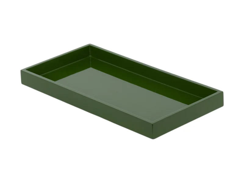albert L. (punkt) Lacquer-Tablett grasgrün 30x15cm