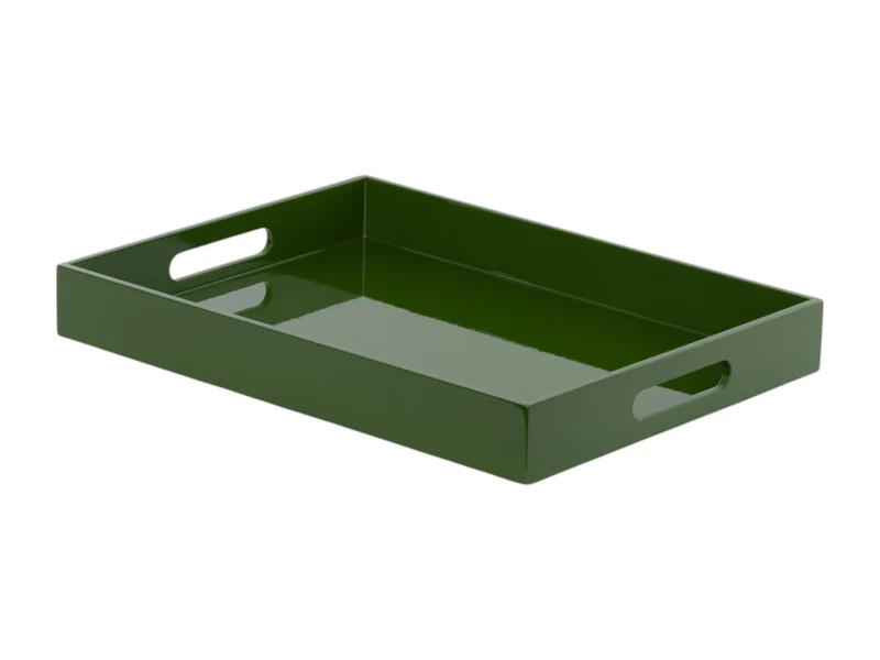albert L. (punkt) Lacquer-Tablett grasgrün 40x30cm