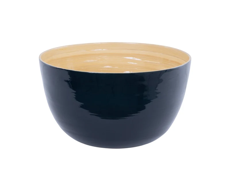 albert L. (punkt) Bambus-Schüssel stahlblau 26x15cm