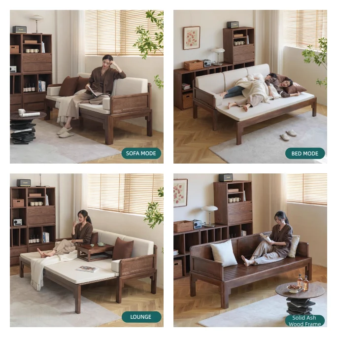 Arhat-Schlafsofa aus massivem Eschenholz
