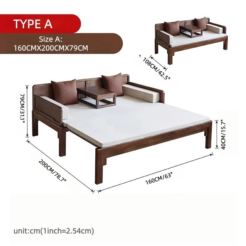 Arhat-Schlafsofa aus massivem Eschenholz