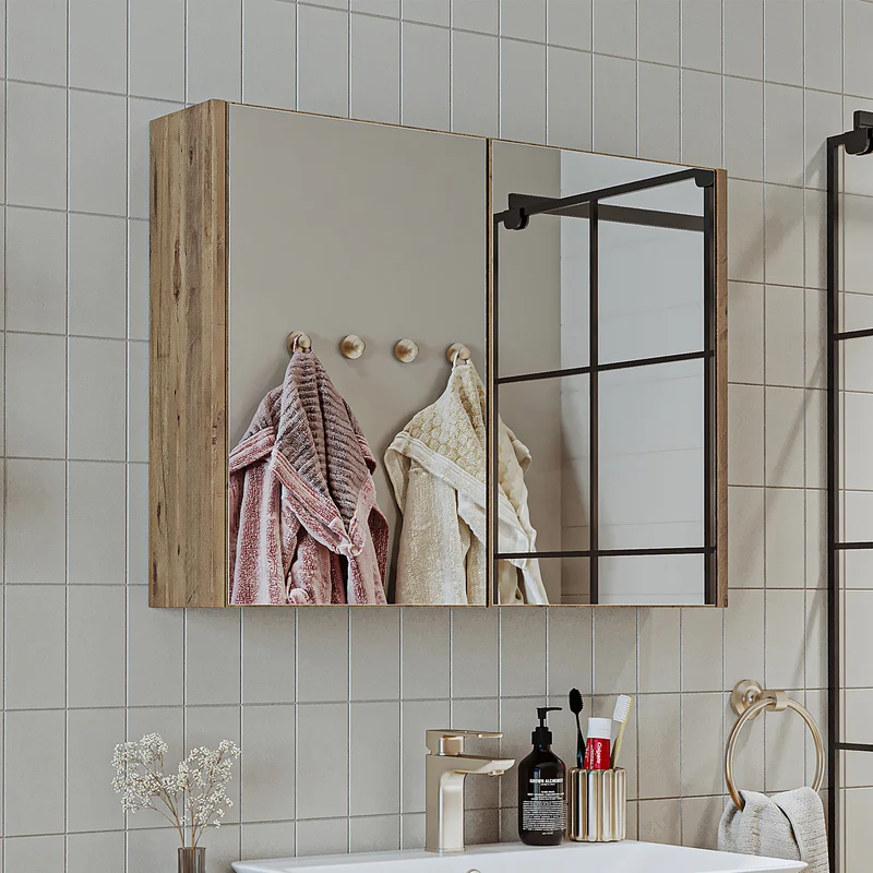 Roomart Badezimmer Spiegelschrank, 60 oder 80 cm, mit Soft-Close-Türen, in 3 Farben
