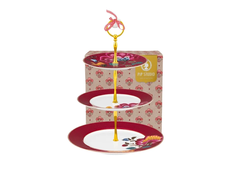 PIP STUDIO Blooming Tales Fantasy Dark Red Etagere 3tlg