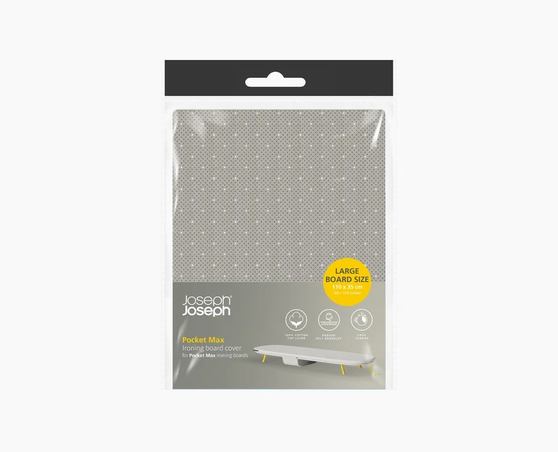 Pocket Max 110cm Grauer Bügelbrettbezug
