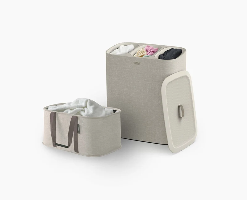 2-teiliges Wäschekorb-Set Tota Trio 90L & Hold-All™ 35L Ecru