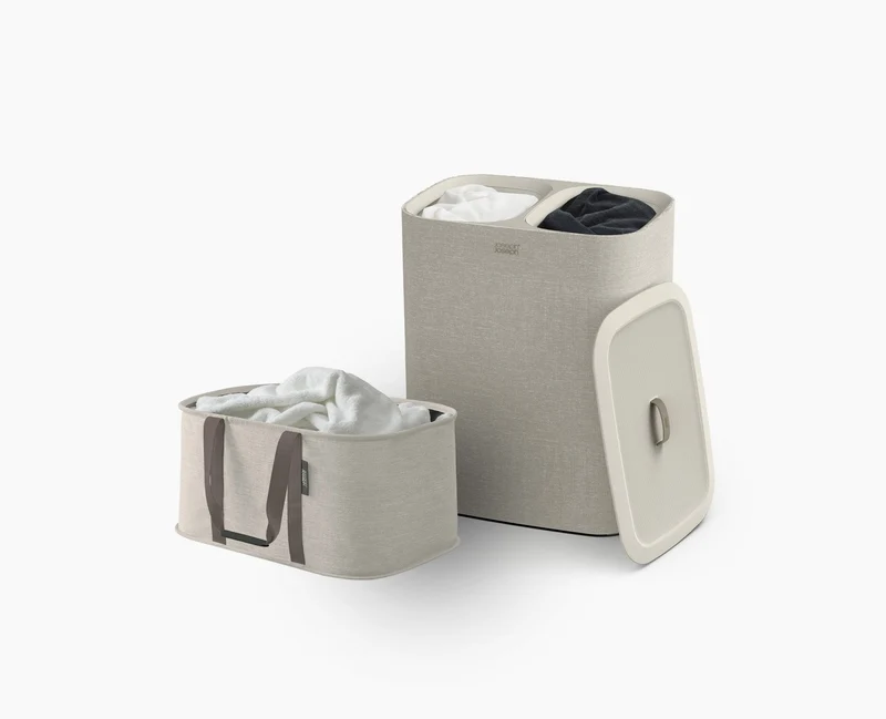 2-teiliges Wäschekorb-Set Tota Twin 90L & Hold-All™ 35L Ecru