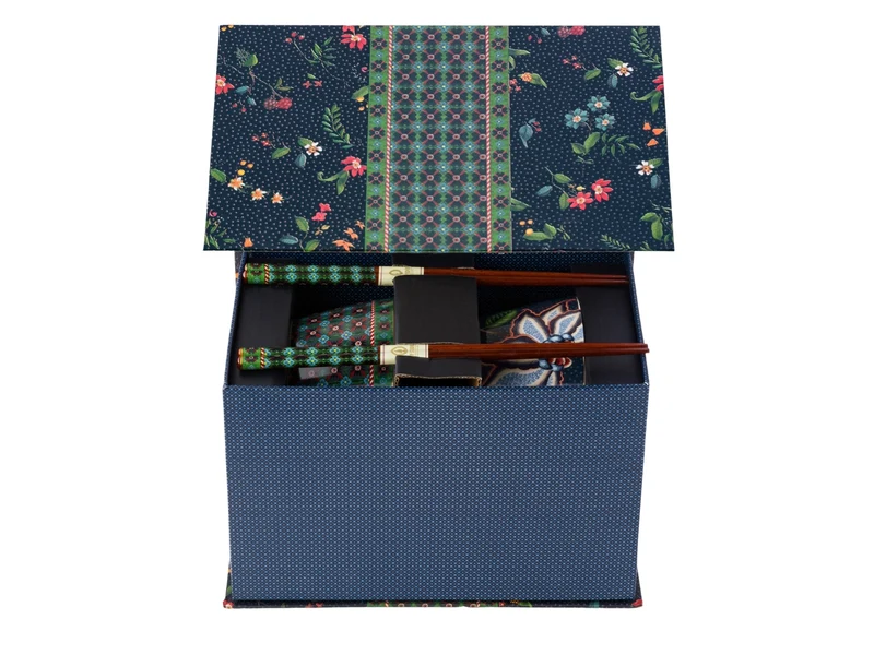 PIP STUDIO Flower Festival Oriental Geschenkset Schalen u. Essstäbchen