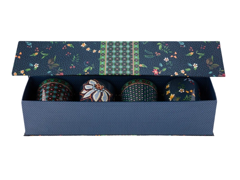 PIP STUDIO Berry Blues Oriental Geschenkset Becher ohne Henkel blau 0,29l 4tlg