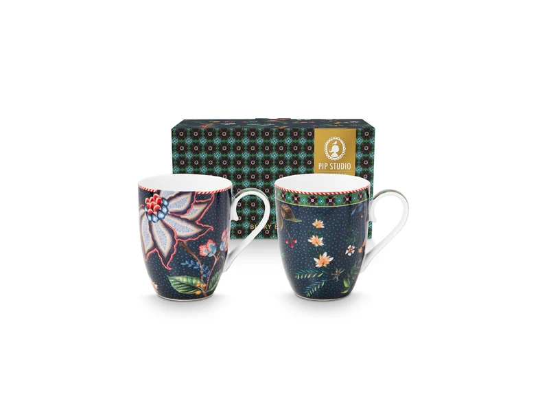 PIP STUDIO Berry Blues Henkelbecher 350ml Set2