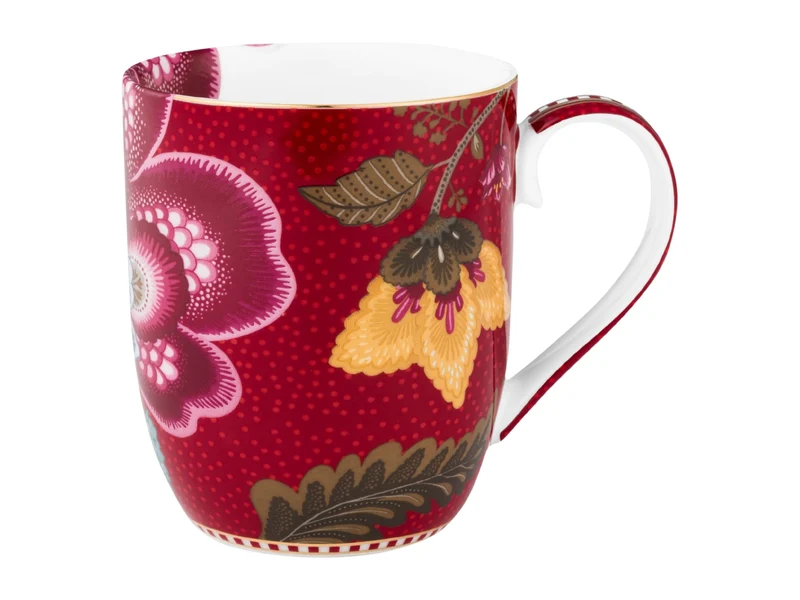PIP STUDIO Blooming Tales Fantasy Dark Red Small Henkelbecher 0,2l
