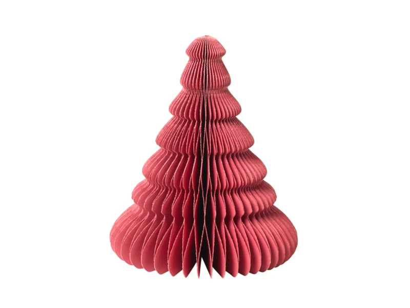 Broste Copenhagen BAUM Papier mit Silberglitzer pompeian red