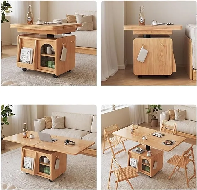 Beweglicher und anhebbarer Couchtisch