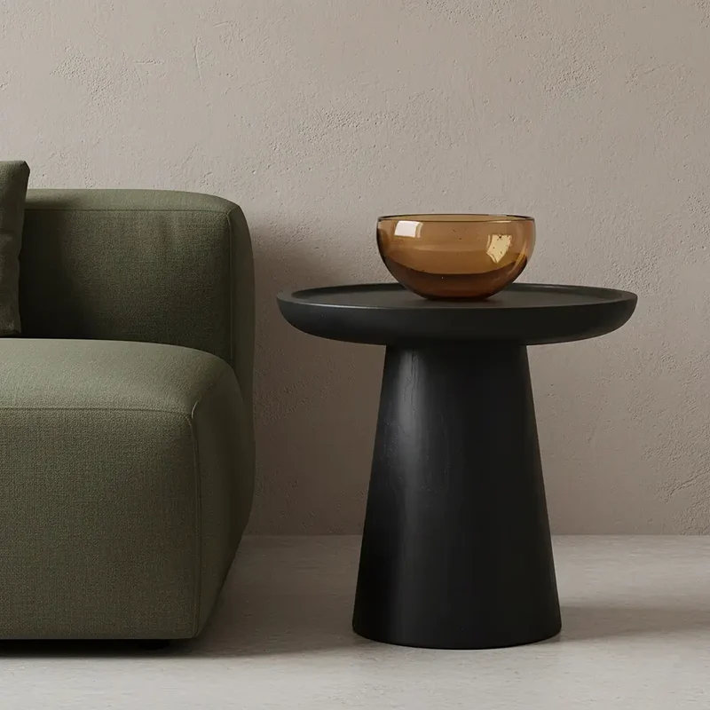 Beistelltisch Teakholz schwarz – Nero Ray
