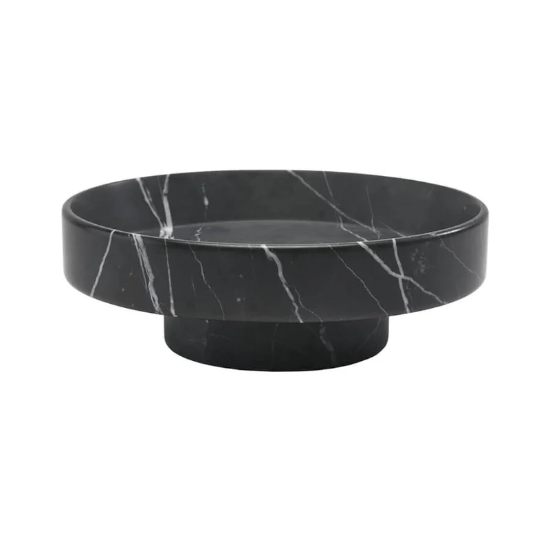 Sockel Tablett rund Nero