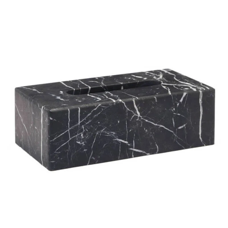 Kosmetiktuchbox schwarz Marmor Nero