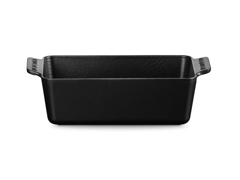 Le Creuset Backform Signature rechteckig schwarz matt 23cm