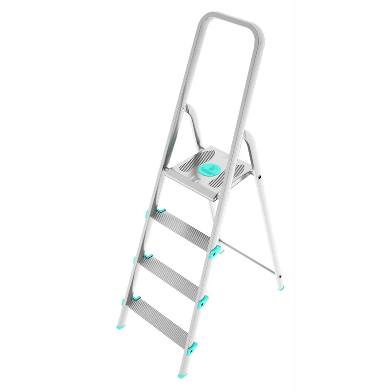 Colombo LIBELLULA - Trittleiter, Trittleiter 4 stufen, Trittleiter Klappbar, Höhe 84 cm, Max, Belastbar 150 kg, Aluminium, Hergestellt in Italien