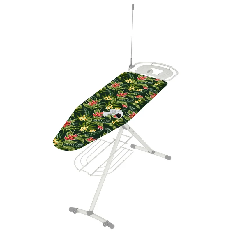 Colombo GIOVE - Bügelbrett, Bügeltisch, 130x44cm mit Rollen, Bügelbrett mit steckdose, Bügelbrett für dampfbügelstation, Bügelbrettbezug 100% Baumwolle