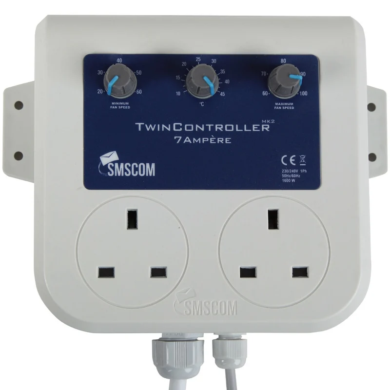 Mk1 SMSCom 7-Ampere-Doppellüfter-Temperaturregler