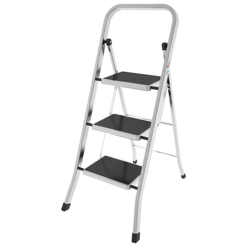 Colombo FACTOTUM ALUMINIUM – Trittleiter mit 3 Stufen, bis 150 kg, Aluminium, Made in Italy