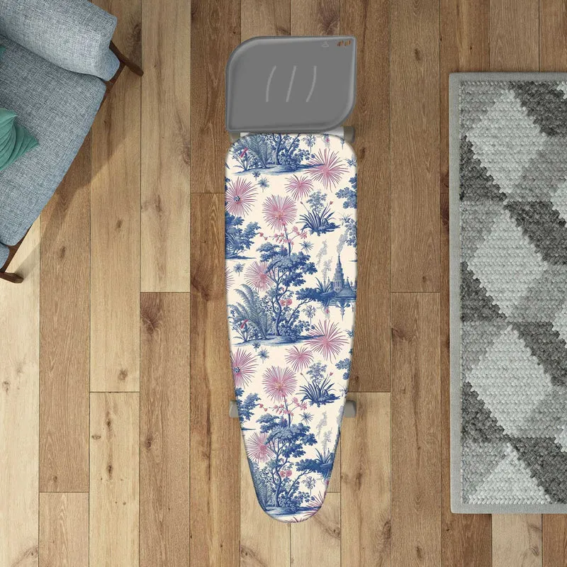 Colombo Spring Blossom - Bügelbrettbezug XL, 140×55 cm – Zweischicht-Bügeltischbezug aus Bio-Baumwolle & dickem Molton, mit Clip, Made in Italy