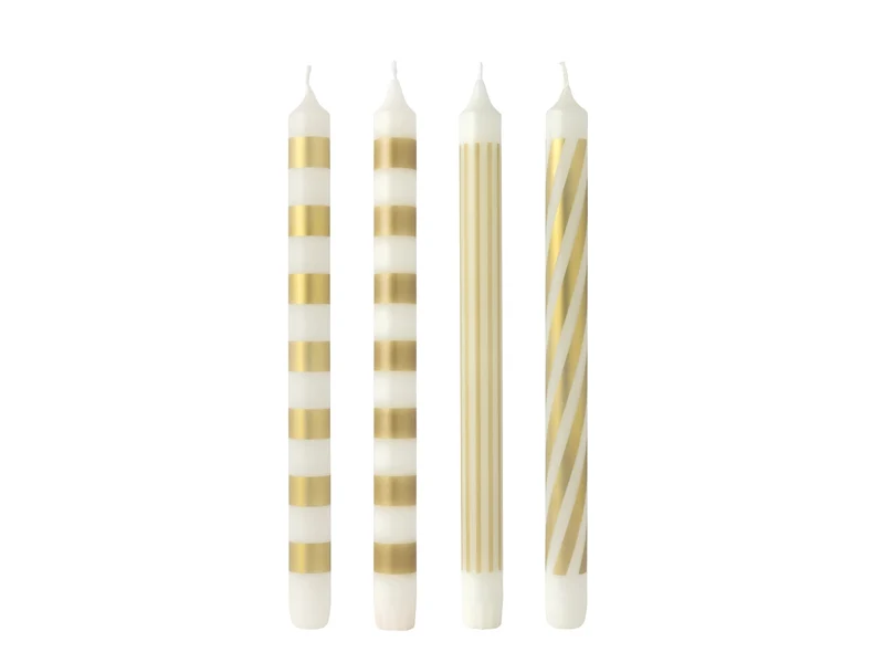 Villeroy & Boch Christmas Chic Stabkerze weiß/gold Set 4tlg