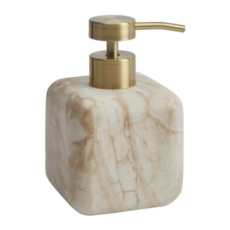 Marmor Badezimmer Accessoires Blake – Gold-Beige