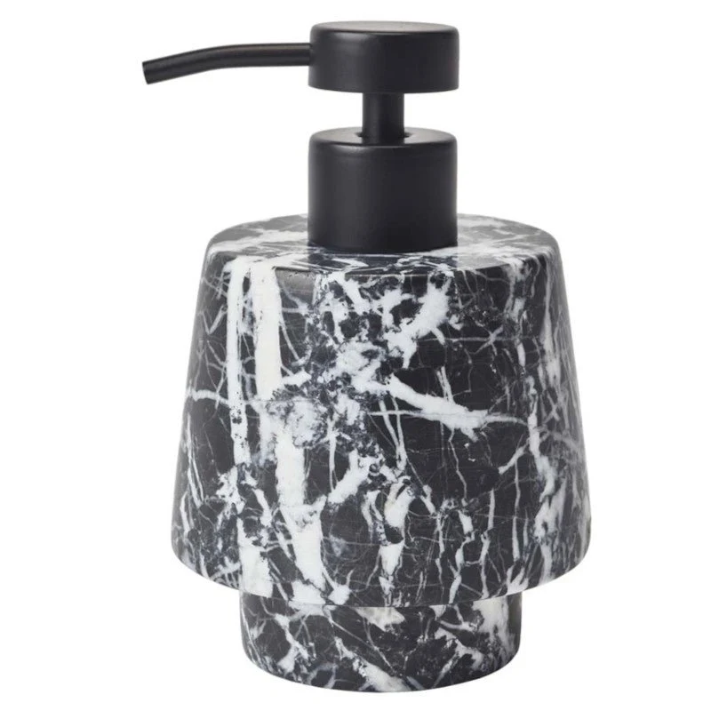 Luxus Badaccessoires Marmor schwarz Orion