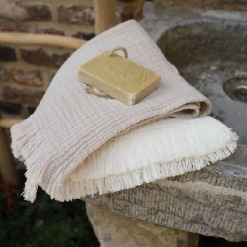 Saugstarkes Handtuch mit Fransen Grimaud | 2er Pack