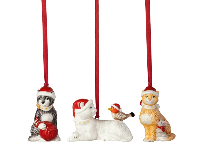 Villeroy & Boch Nostalgic Ornaments Ornamente Katzen 3tlg