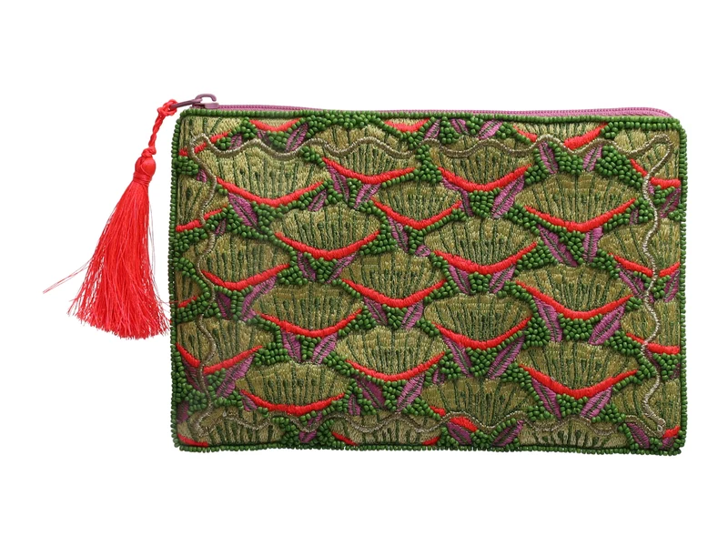 Giftcompany Elodie Kosmetiktasche M Flowers grün 18cm