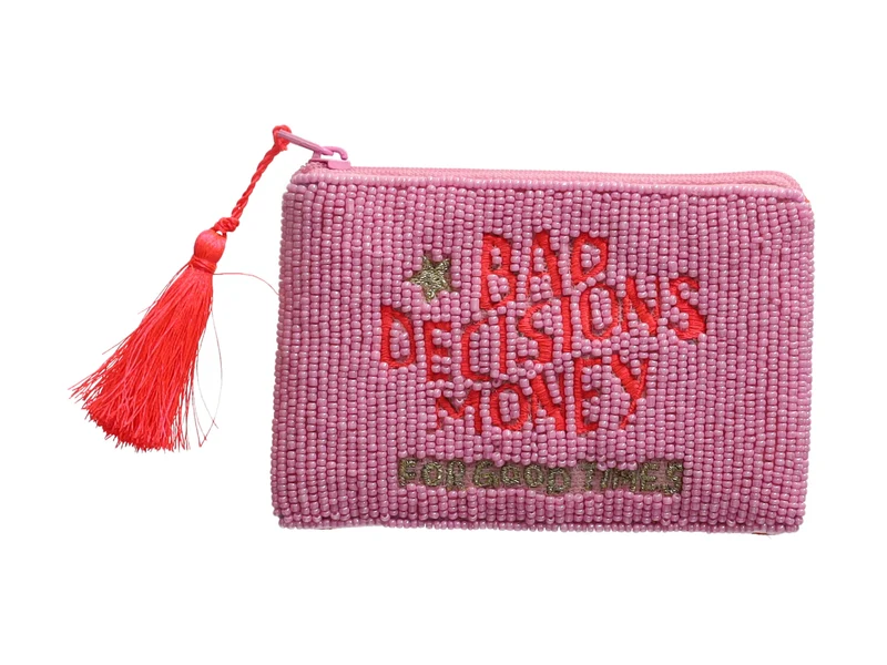 Giftcompany Elodie Kosmetiktasche XS Bad Decisions Money pink 12cm