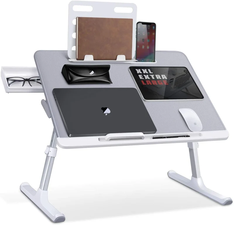 X-Large faltbarer und verstellbarer Laptopständer mit Aufbewahrungsschublade