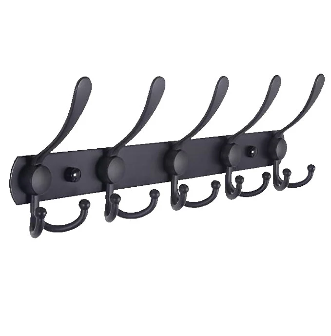 Wandgarderobe aus Edelstahl mit 5 Haken