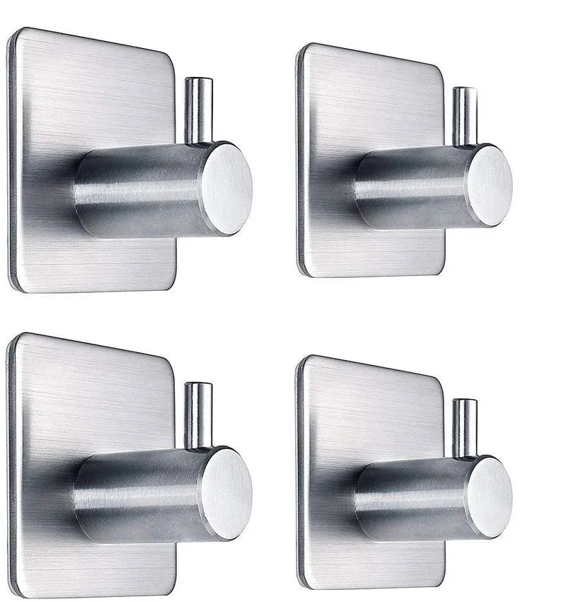 Selbstklebende Küchenwandhaken Badezimmer Handtuchhaken Edelstahl Kleiderhaken Haken