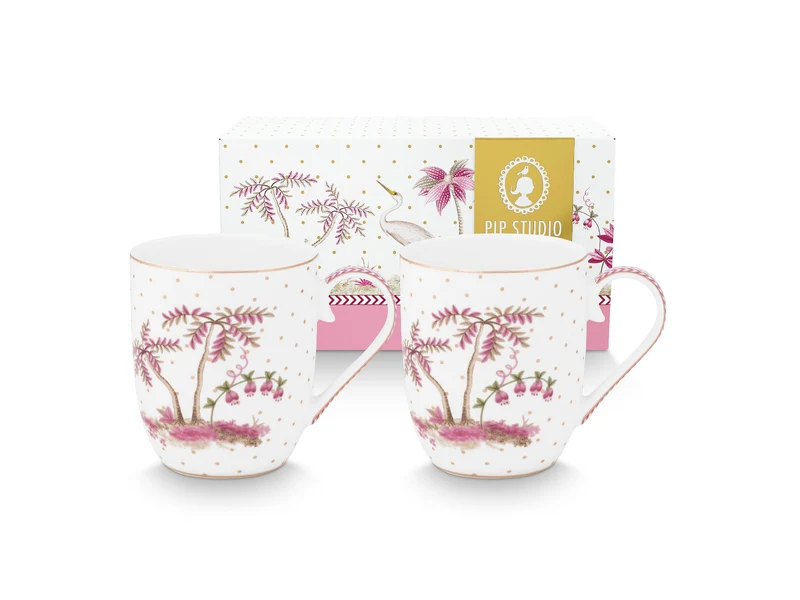 PIP STUDIO Jolie Dots Gold Pink Becher Small 145ml Set2