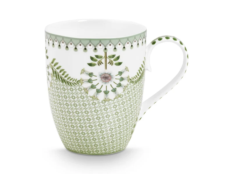 PIP STUDIO Lily&Lotus Tiles Light Green Becher Large 350ml