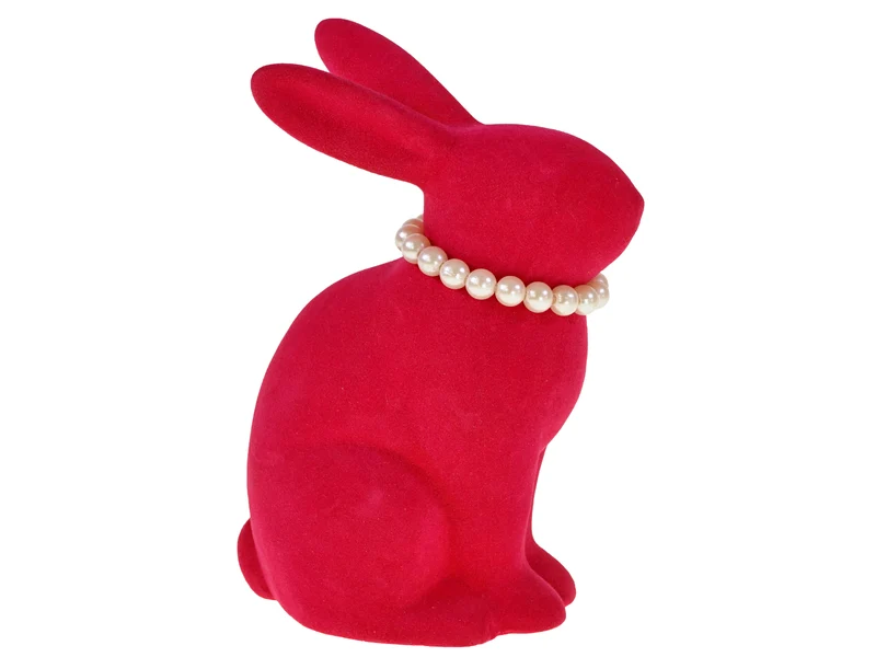 Werner Voß Hase mit Perlenkette pink 11,5x8x16cm