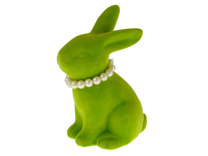 Werner Voß Hase mit Perlenkette grün 9,2x6,5x13cm