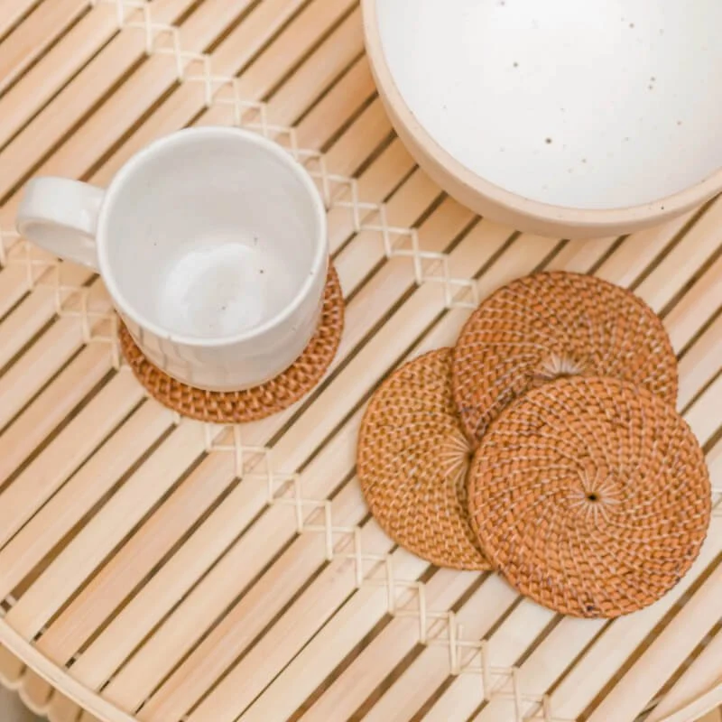 Rattan Getränkeuntersetzer Tibu