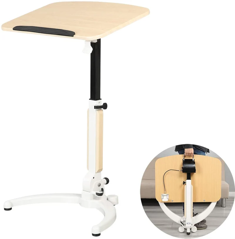 Faltbarer beweglicher Stehschreibtisch, Betttisch mit Bettkasten, Couch-Beistelltisch
