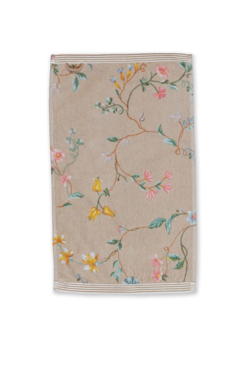 PIP STUDIO Les Fleurs Gästehandtuch khaki 30x50cm (1 Stück)