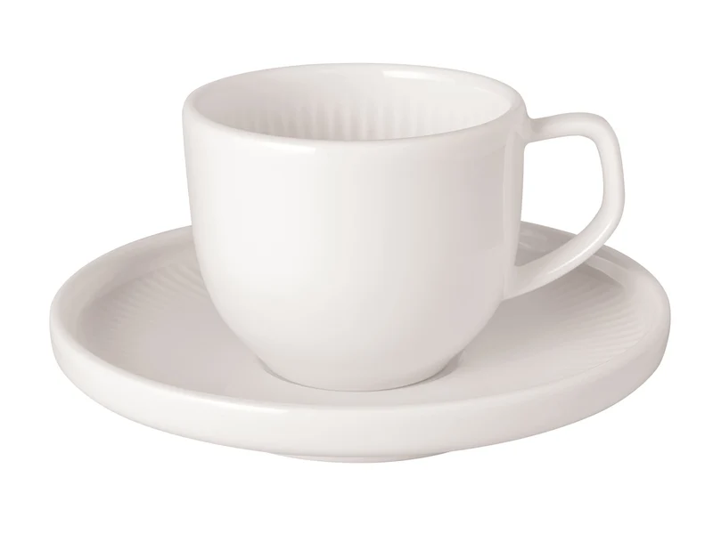 Villeroy & Boch Afina Espressotasse mit Untertasse weiß 2tlg