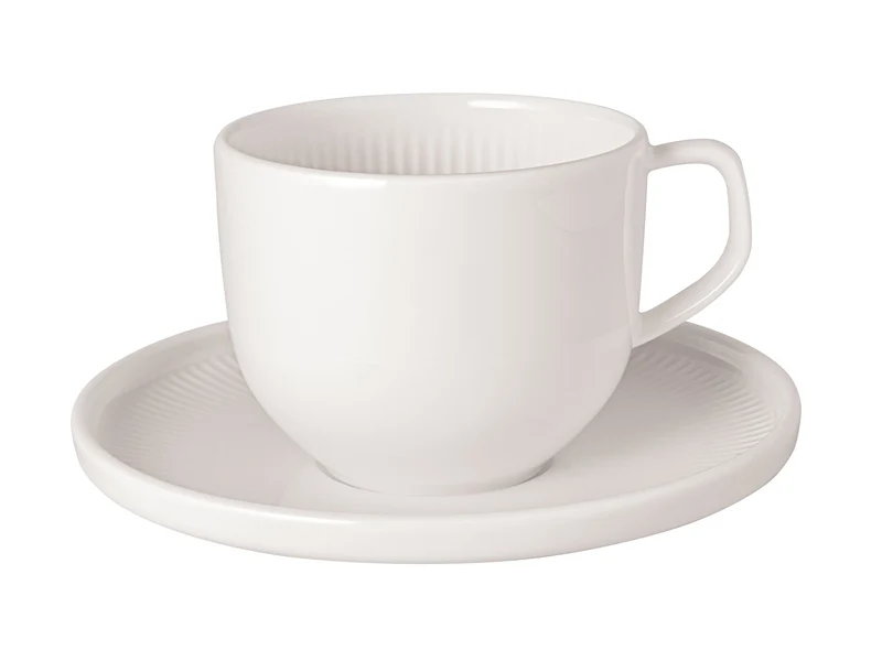 Villeroy & Boch Afina Kaffeetasse mit Untertasse weiß 2tlg