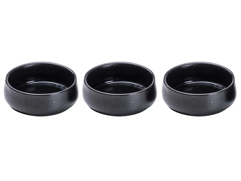 Ladelle ELEMENTS Schalenset flach onyx Set3