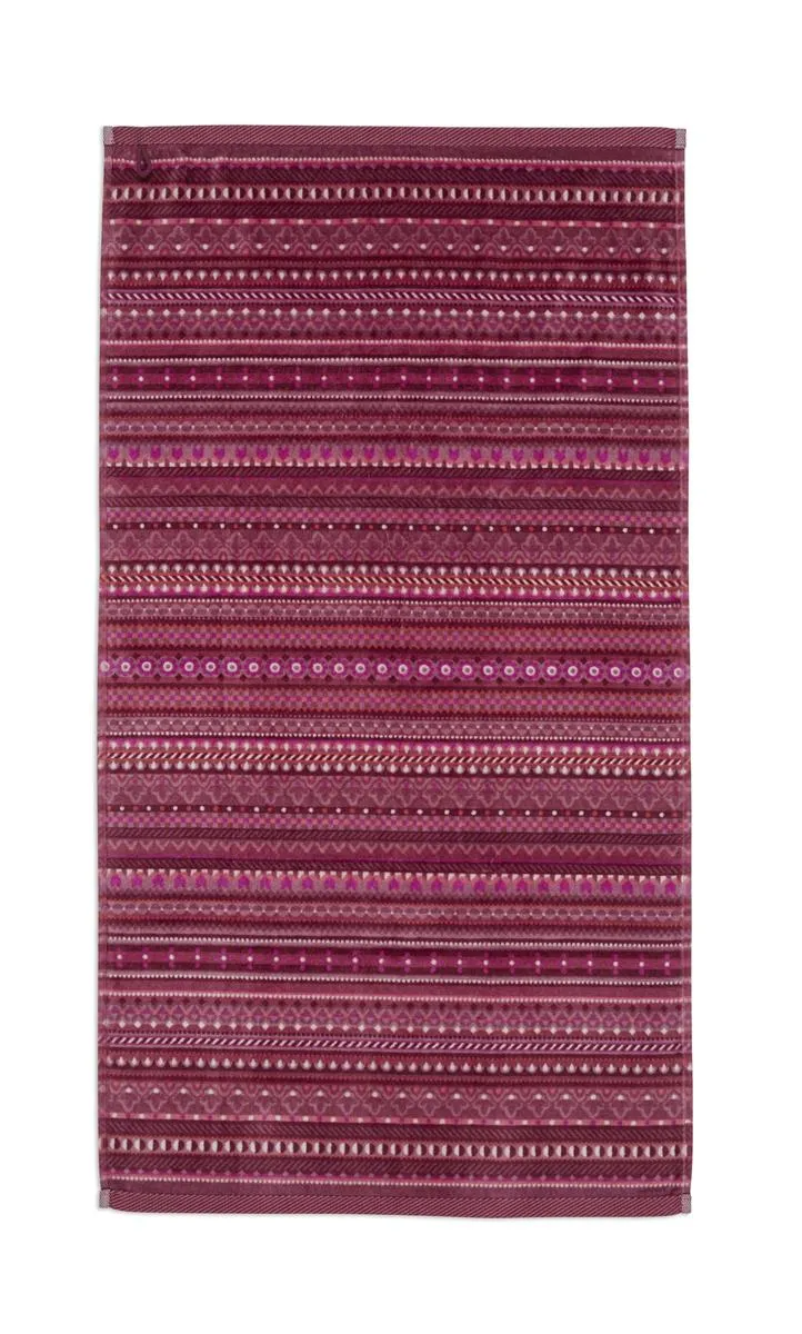 PIP STUDIO Geometric Print Waschhandschuh dark pink 16x22cm (1 Stück)