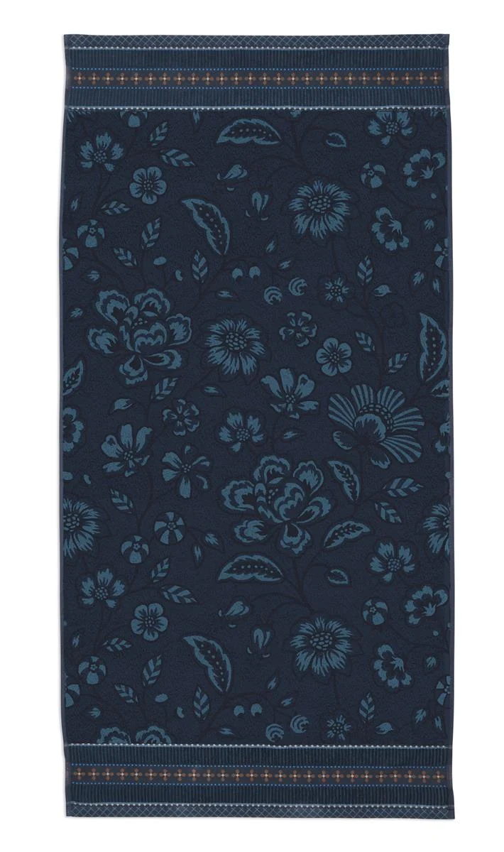 PIP STUDIO Jasmin Jaquard Duschtuch dark blue 70x140cm (1 Stück)
