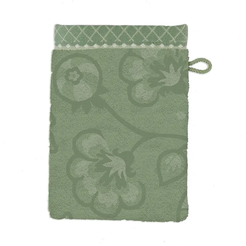 PIP STUDIO Jasmin Jaquard Waschhandschuh green 16x22cm (1 Stück) bh