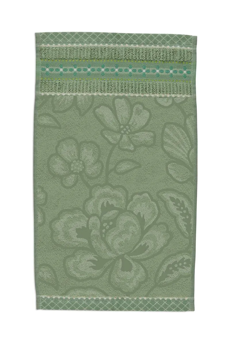 PIP STUDIO Jasmin Jaquard Gästehandtuch green 30x50cm (1 Stück) bh