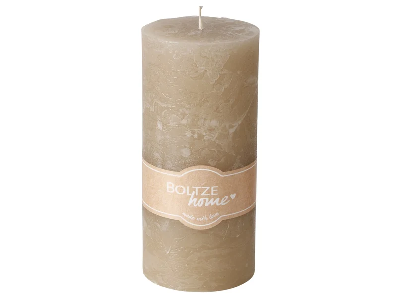 Boltze Casual Stumpenkerze beige 15cm (1 Stück)